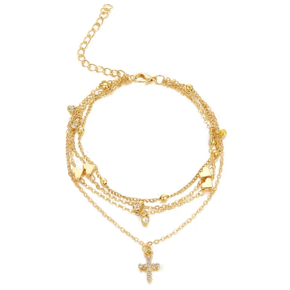 4/$25 Gold Layered Anklet - Picture 2 of 3